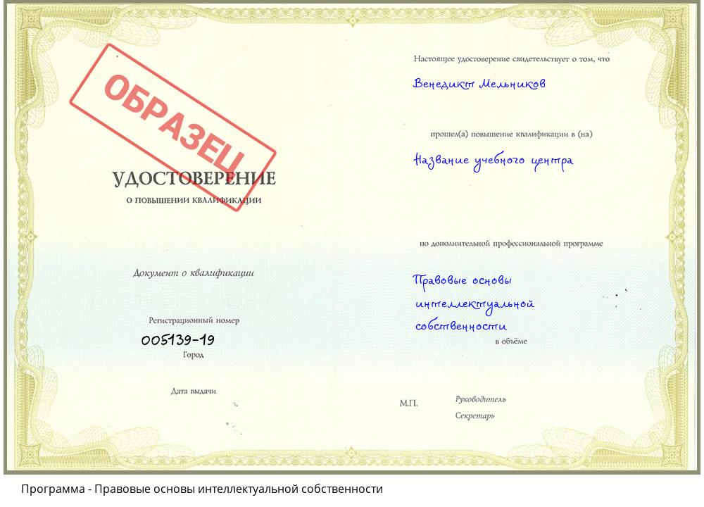 Правовые основы интеллектуальной собственности Минусинск