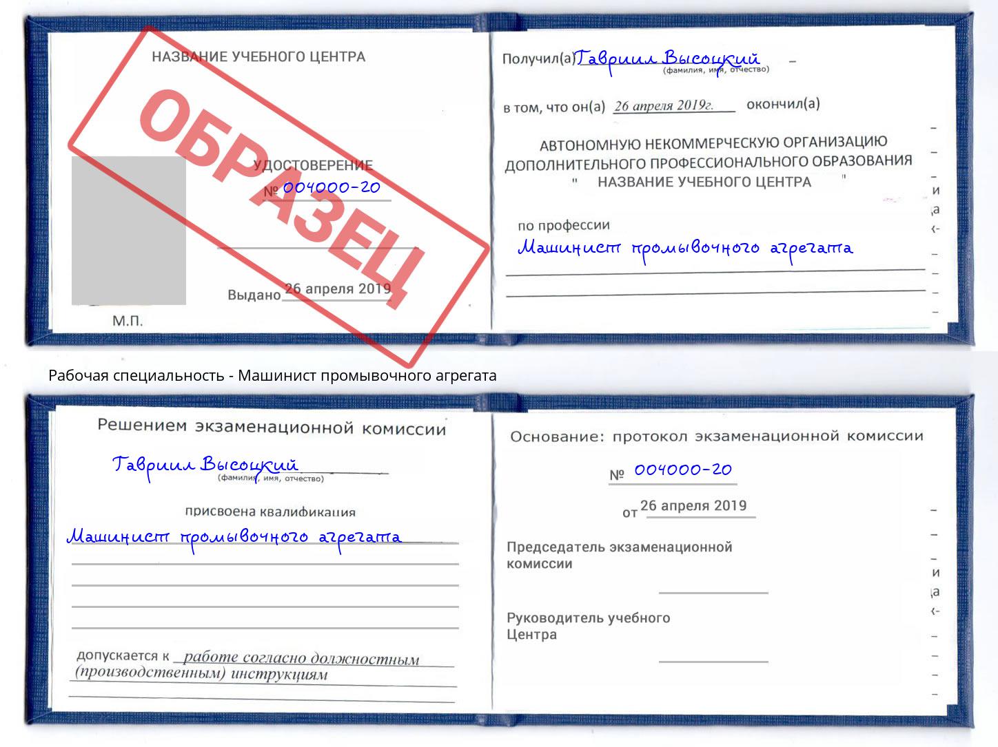 Машинист промывочного агрегата Минусинск